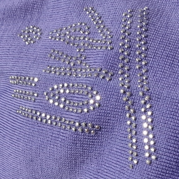 Zadig & Voltaire Miss Love Strass Merino Wool Lavender Sweater Small Nwt - Picture 3 of 13